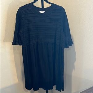 Terra & Sky Black Ribbed dress